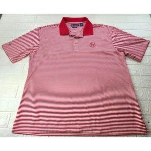 Oxford Golf Super Dry CoolMax Red/White Striped Vero Beach, FL Men's Size XL